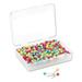 U BRANDS-1PK Map Push Pins Plastic Assorted 1/2 300/Pack