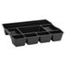Regeneration Deep Drawer Organizer Eight Compartments 14.88 X 11.88 X 2.5 Plastic Black | Bundle of 5 Each