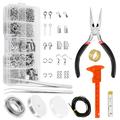 Daruoand Jewellery Making Kit 10 Grids Jewelry Wire Wrapping Jewelry Making Supplies Kit Necklace Earring Charm Bracelet Jewelry Repair Kit for Jewelry Making and Repair