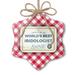 Christmas Ornament Worlds Best Iridologist Certificate Award Red plaid Neonblond