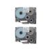 PrinterDash Compatible Replacement for Brother Black on Clear Laminated P-Touch Label Tape (2/PK-1/4in X 26.25Ft/36mm x 8m) (TZE-S111_2PK)