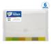 BAZIC Expanding File Folder 13 Pockets Color Tab Document Envelopes 6-Pack