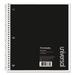 4PK Universal Wirebound Notebook 1 Subject Quadrille Rule Black Cover 10.5 x 8 70 Sheets (66630)