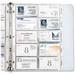 C-Line Business Card Holder Pages for Ring Binders Poly Holds 20 Cards/Page 3-Hole Punched 11-1/4 x 8-1/8 10/PK 61217