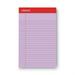 Universal Colored Perforated Ruled Writing Pads Narrow Rule 50 Orchid 5 x 8 Sheets Dozen (35854)