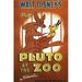 Walt Disney S Pluto At The Zoo Movie Poster 1936 20x30 Vintage Cartoon