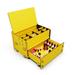 Leen Wooden Beauty Organizer 9 Compartments and 1 Drawer Perfect Space Saver for Beauty Supplies Yellow