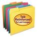 Reinforced Top Tab Colored File Folders 1/3-Cut Tabs: Assorted Letter Size 0.75 Expansion Assorted Colors 100/Box | Bundle of 10 Boxes