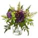 Nearly Natural 14 Purple Hydrangea & Berry Artificial Flower Arrangement