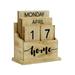 Wooden Flip Desk Blocks Calendar - Perpetual Plank Table Calendar Week Month Date Display Home Office Decoration (Wood)