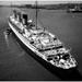 High angle view of a cruise ship in the sea RMS Queen Mary New York City New York State USA Poster Print (18 x 24)