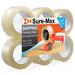 Sure-Max Premium Carton Packing Tape 2.0 mil 330 Feet (110 yards) - Clear - 6 Rolls