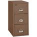 FireKing Three-Drawer Vertical Fire Resistant File Cabinet 32 Depth Legal Size UL Class 350 Two-Hour Fire Resistant Impact Rated Cabinet High-Security Keylock Tan