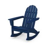 POLYWOOD® Vineyard Adirondack Rocking Chair in Blue | 36.5 H x 29.25 W x 34.5 D in | Wayfair ADR400NV