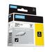 DYMO Rhino Heat Shrink Tubes Industrial Label Tape 0.75 x 5 ft White/Black Print