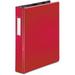 Business Source Slanted D-Ring Binder w/LBL HLD 1-1/2 Red 33128