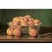 Still Life of Peaches In a Silver Bowl Poster Print by Levi Wells Prentice (12 x 18)