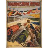 Otis Lithograph Co. The Indianapolis Motor Speedway 1909 Poster Print (18 x 24)