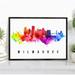 Pera Print Milwaukee Skyline Wisconsin Poster Milwaukee Cityscape Painting Unframed Poster Milwaukee Wisconsin Poster Wisconsin Home Office Wall Decor - 16x24 Inches