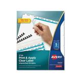 Print and Apply Index Maker Clear Label Unpunched Dividers 5Tab Letter 5 Sets