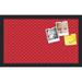 PinPix 20x12 Custom Cork Bulletin Board Red Circles Poster Board Has a Fabric Style Canvas Finish Framed in Red Circles by ArtToFrames (PinPix-500)
