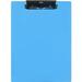 Saunders Acrylic Clipboard 0.50 Clip Capacity - 9 x 12 - Low-profile - Acrylic - Blue - 1 Each