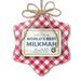 Christmas Ornament Worlds Best Milkman Certificate Award Red plaid Neonblond