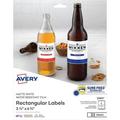 Avery-1PK Removable Print-To-The-Edge White Labels W/ Sure Feed 3 1/2 X 4 3/4 32/Pack