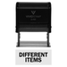 Vivid Stamp DIFFERENT ITEMS Self-Inking Office Rubber Stamp (Black) - X-Large