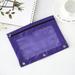 3 Ring Zipper Pencil Pouch 2PCS Colorful Fabric Pencil Case Sturdy and Durable Binder Pouch with Clear Window Suitable for Office Workers/Students(Purple)