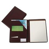 Black Leather Padfolio with ID Window (Black)