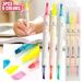 ERTUTUYI Highlighter 3 6 Color Double Headed Highlighter Color Marker Pen Hand Account Learning Office Marker 24Ml