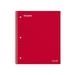 TRU RED 2-Subject 8.5 x 11 College Ruled Red TR58312M