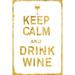 Keep Calm and Drink Wine Gold Poster Print by PI Studio (24 x 36)