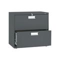 HON 2 Drawers Lateral Lockable Filing Cabinet Charcoal