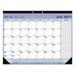 Blueline-1PK Academic Monthly Desk Pad Calendar 21.25 X 16 White/Blue/Green Black Binding/Corners 13-Month (J