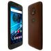 Skinomi TechSkin Dark Wood & Screen Protector for Moto E4