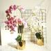 Ludlz Artificial Orchid Flower Stem Plants Real Touch White Simulation Butterfly Flowers for Home Wedding Party Decoration 1Pc Butterfly Orchid DIY Wedding Party Desktop Home Decoration