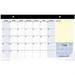 At-A-Glance QuickNotes Monthly Desk Pad - Julian Dates - Monthly - 13 Month - January 2023 till January 2024 - 1 Month Single Page Layout - 17 3/4 x 10 7/8 Sheet Size - Desktop - Black - Poly - 1 E