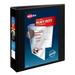 Heavy-Duty Non Stick View Binder With Durahinge And Slant Rings 3 Rings 2 Capacity 11 X 8.5 Black (5500) | Bundle of 5