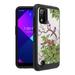 Capsule Case Compatible with Wiko Ride 3 [Carbon Fiber Men Women Style Slim Strong Hybrid Layer Cute Design Phone Case Black Cover] for Wiko Ride 3 Boost Mobile Prepaid (Birds on Trees)