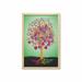 Tree of Life Wall Art with Frame Colorful Magic Love Tree Blossomed Heart and Round Leaves and Roots Life Theme Printed Fabric Poster for Bathroom Living Room 23 x 35 Multicolor by Ambesonne