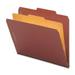 Nature Saver Red Recycled Pressboard Classification Folders 10 per Box