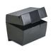 Oxford OXF01581 Plastic Index Card Boxes with Lids 1 Each Black (Cards Sold Separately)