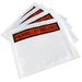 1000 - Clear Packing List Enclosed Invoice Envelopes 4.5 x 5.5 Self Adhesive