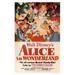 Walt Disney S Alice In Wonderland Movie Poster 1951 20x30 Vintage Cartoon