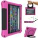 All-new Fire 7 Tablet Case for Kids Kindle Fire 7 Case(Only Compatible with 12th Gen 2022 Release) Anti-Slip Shock Resistant Kids Friendly Cover with Stand for Kindle Fire 7 Rose