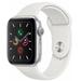 Restored Apple Watch Series 5 40mm GPS Aluminum Silver Case White Sport Band Smartwatch (Refurbished)