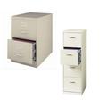 (Value Pack) 2 Drawer and 4 Drawer File Cabinet in White and Putty