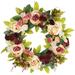 Large Blooming Peonies Hydrangea Wreath Door Wreath Handcrafted Wreath for Home Wall Decor (Peonies Wreath)